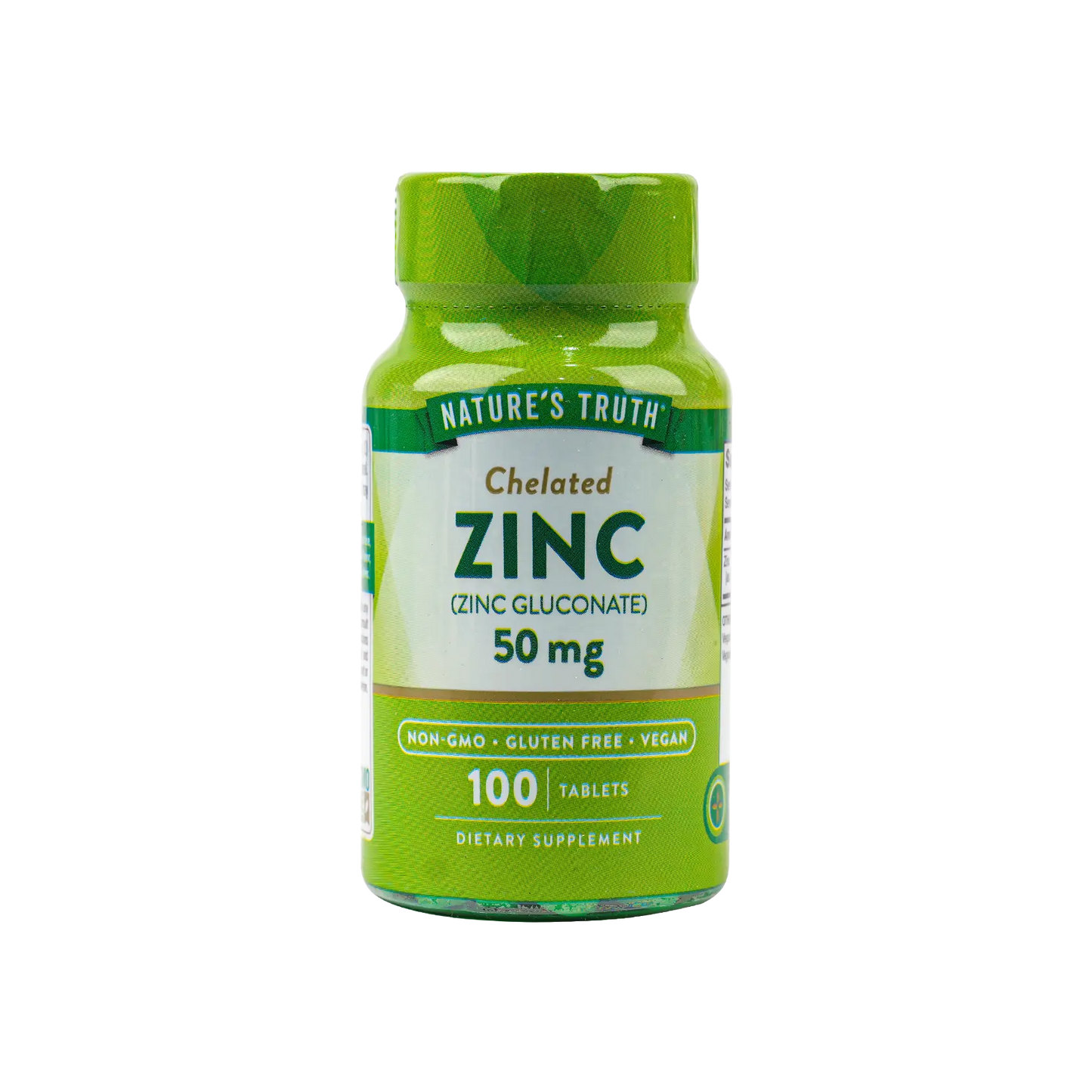 Nature's Truth Zinc 50mg 100 Tablets -Chelated