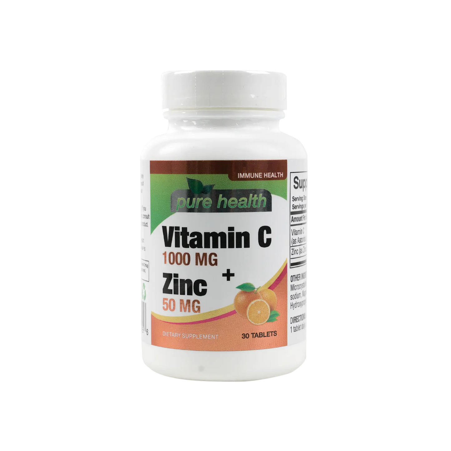 Pure Health Vitamin C 1000Mg+Zinc 50Mg 30 Tablets