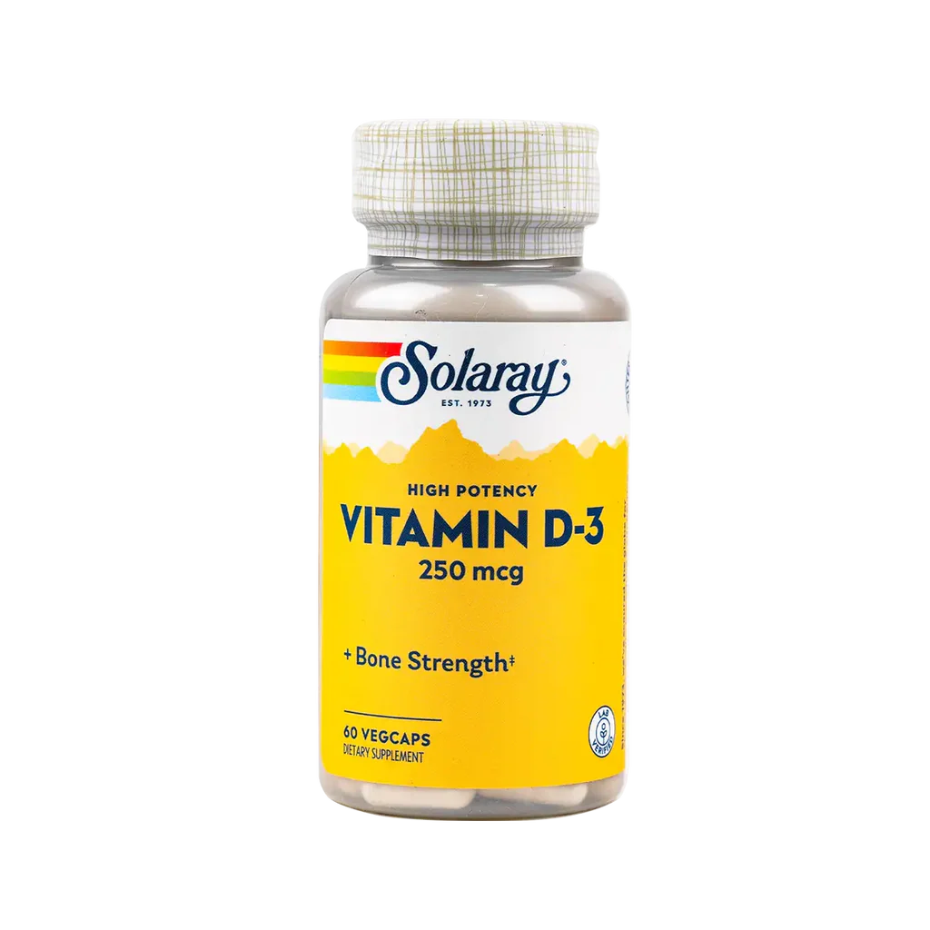 Solaray Vitamin D3 250mcg (10,000 Iu) 60veg Caps