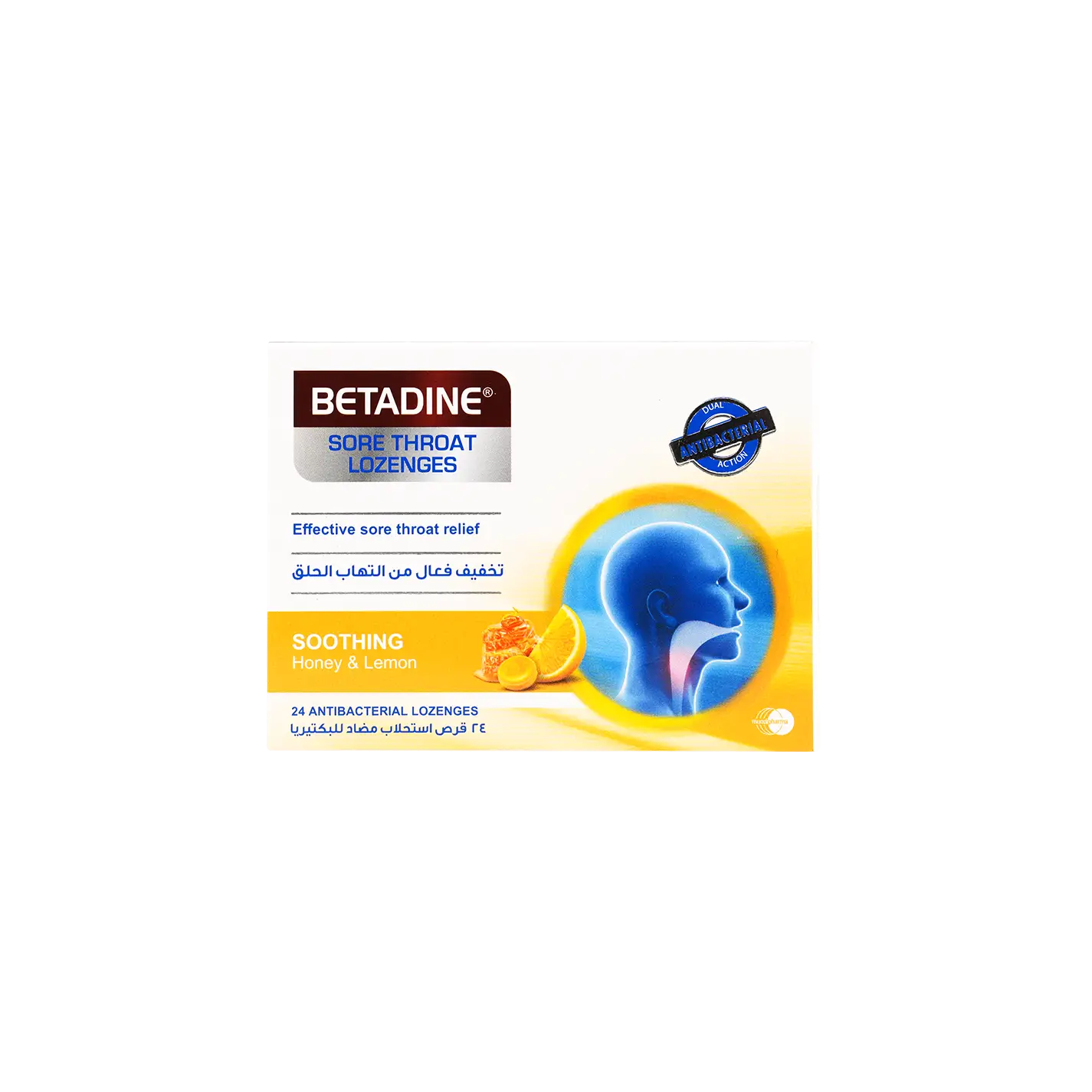 Betadine Soothing Honey & Lemon 24 Lozenges