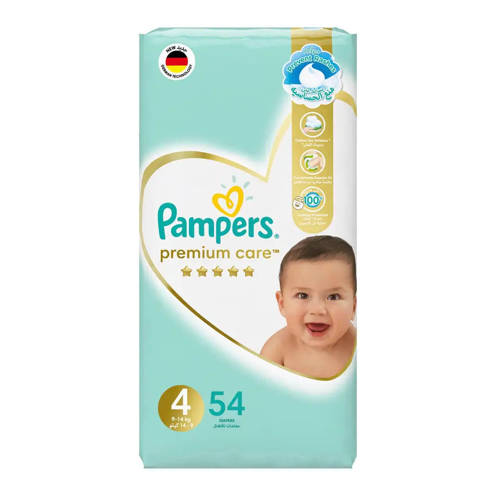 Pampers Premium Protection No.4 (9-14Kg) 54Pcs