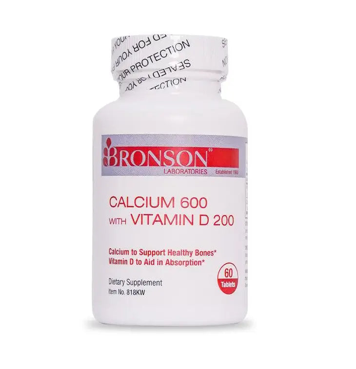 Bronson Calcium 600 With Vitamin D 200 60Tablets