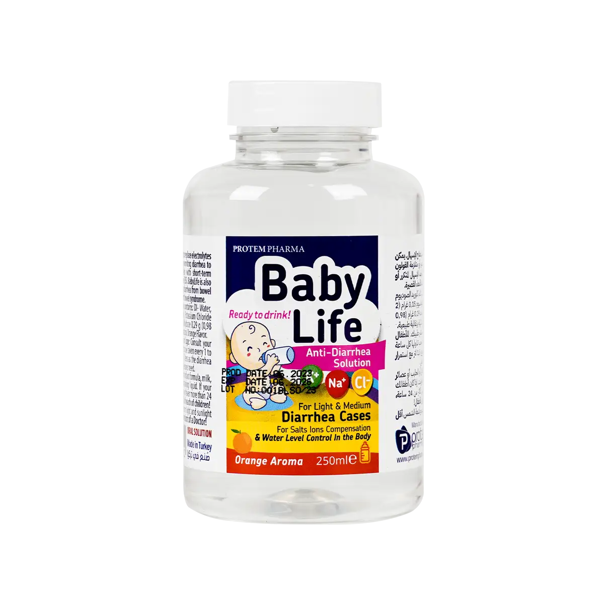 Protem Pharma Baby Life Anti-Diarrhea Sol 250ml-Orange Aroma