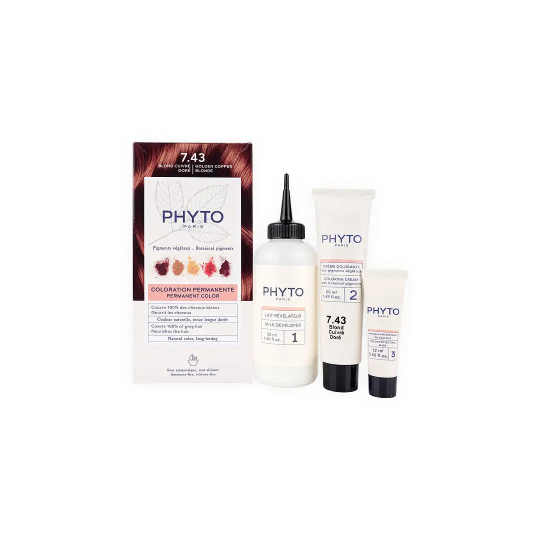 Phyto Permanent Hair Color NO. 7.43 - Golden Copper Blonde