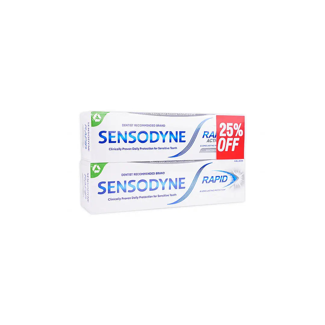 Sensodyne Rapid Action Fast Relief Toothpaste 75mx2 25% Off