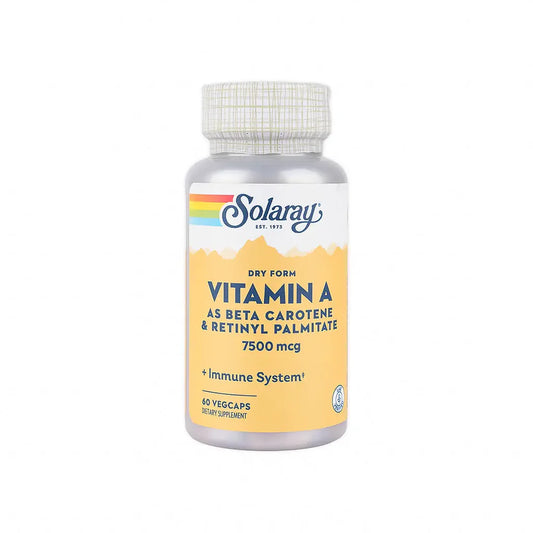 Solaray Dry Form Vitamin A 7500Mcg 60 Vegcaps