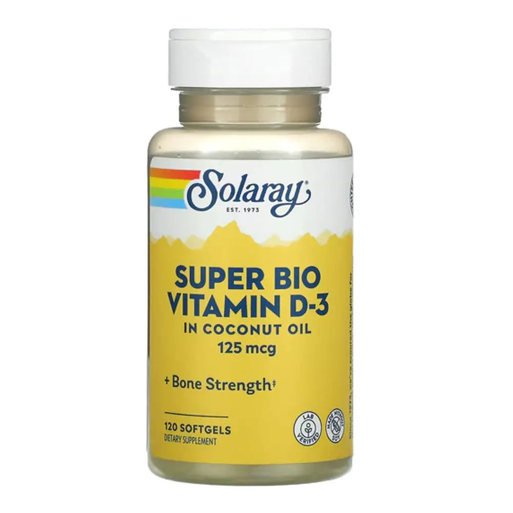 Solaray Super Bio Vitamin D-3 125Mcg 120 Softgels