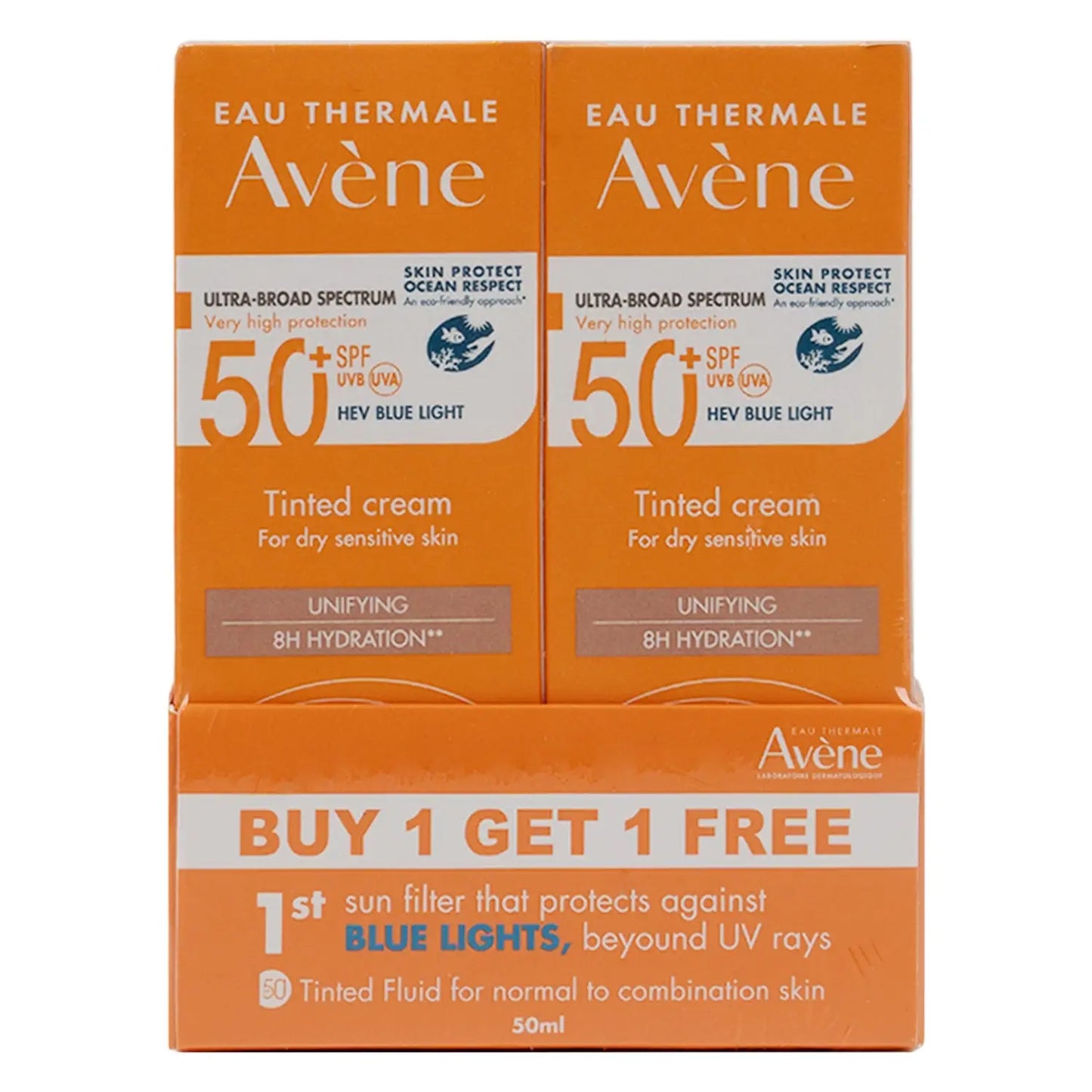 Avene SPF50+ Tinted Cream 50Ml (1+1)-Offer