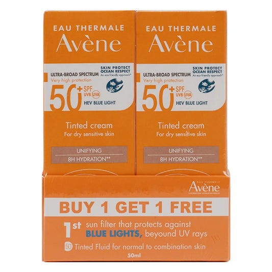 Avene SPF50+ Tinted Cream 50Ml (1+1)-Offer