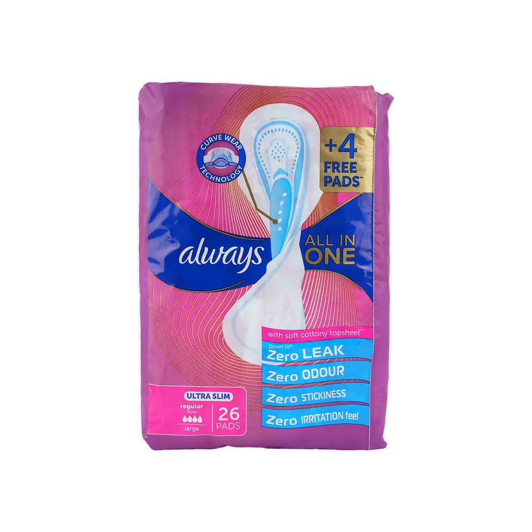 Always Ultra Slim Regular 26 Pads + 4Pads-Large