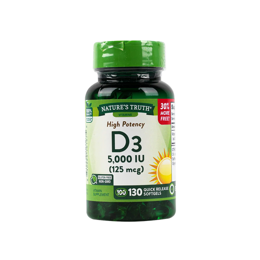 Nature's Truth Vitamin D3 5000iu 130 Softgels - High Potency
