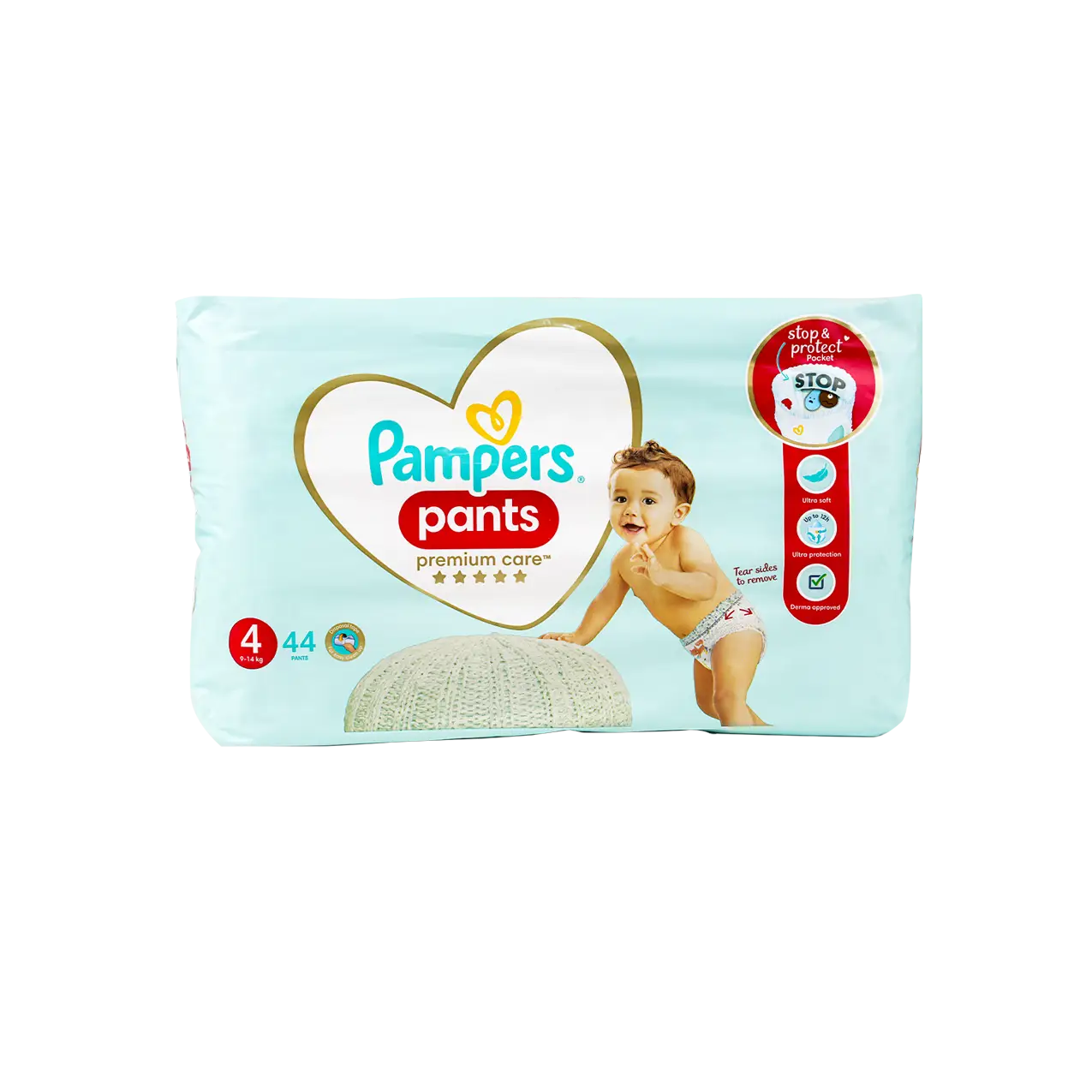 Pampers Premium Care Pants No.4 (9-14Kg) 44Pcs