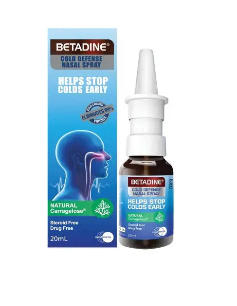BETADINE COLD DEFENCE NASAL SPRAY 20ML - CARRAGELOSE