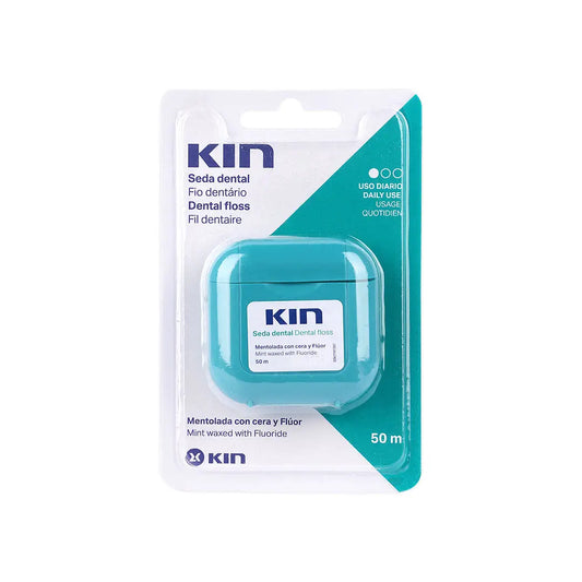 Kin Dental Floss Mint Waxed With Fluoride 50M