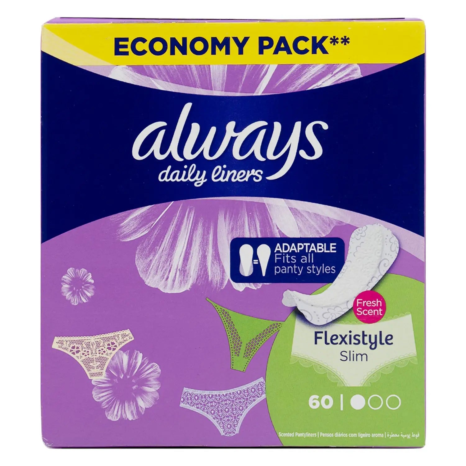 Always Daily Liners Flexistyle Slim 60pcs