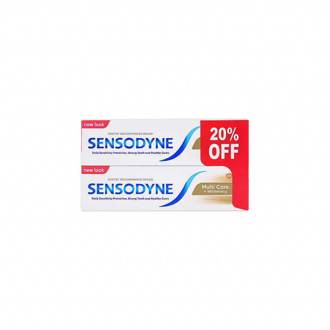 Sensodyne Multi Care + Whitening Toothpaste 75mlx2 20% Off