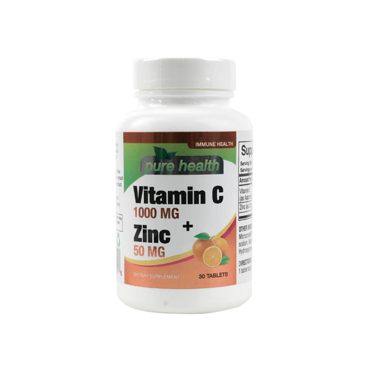 Pure Health Vitamin C 1000Mg+Zinc 50Mg 30 Tablets