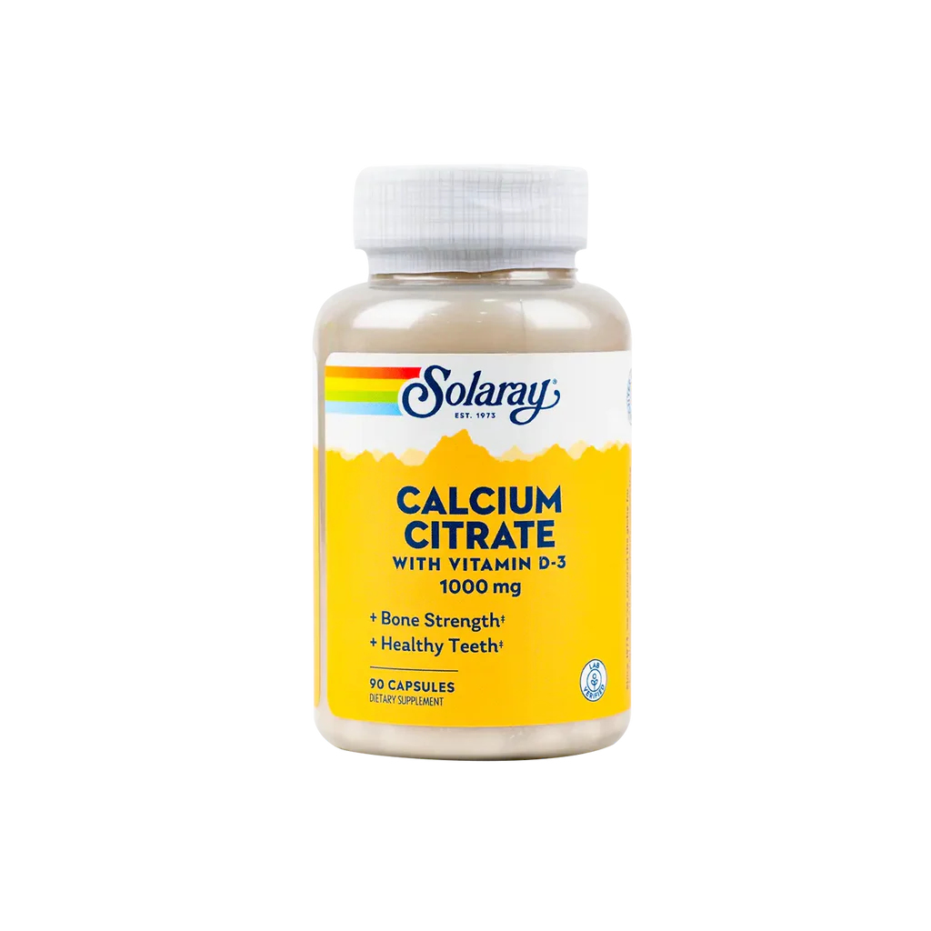 Solaray Calcium Citrate 1000Mg With Vit-D 90 Capsules
