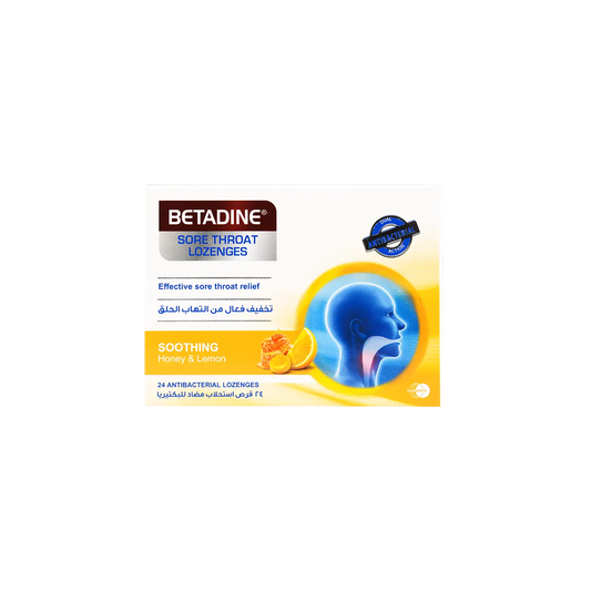 Betadine Soothing Honey & Lemon 24 Lozenges