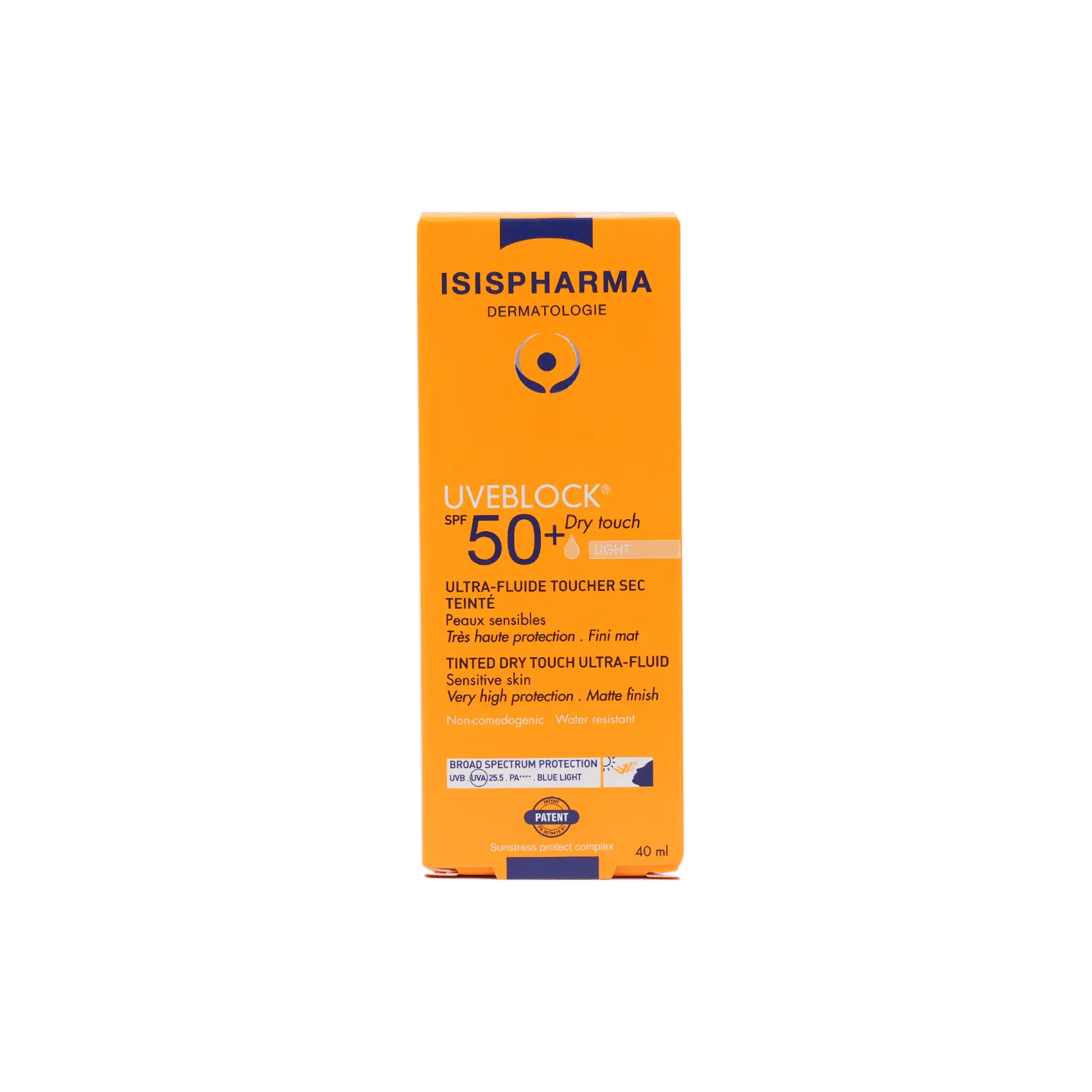 ISIS Pharma UVeblock SPF50+ Tinted DryTouch Ultra Fluid 40ml-Light