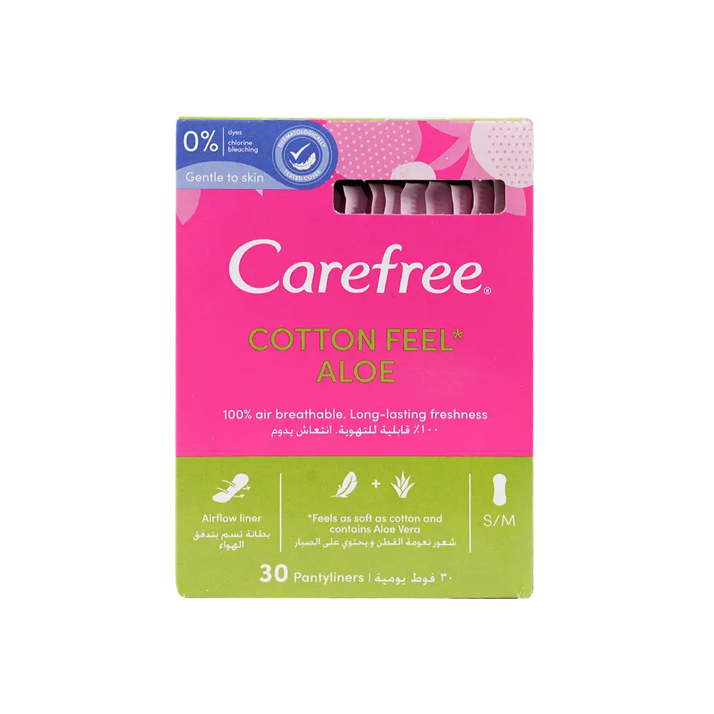 Carefree Cotton Feel 30Pcs-Aloe
