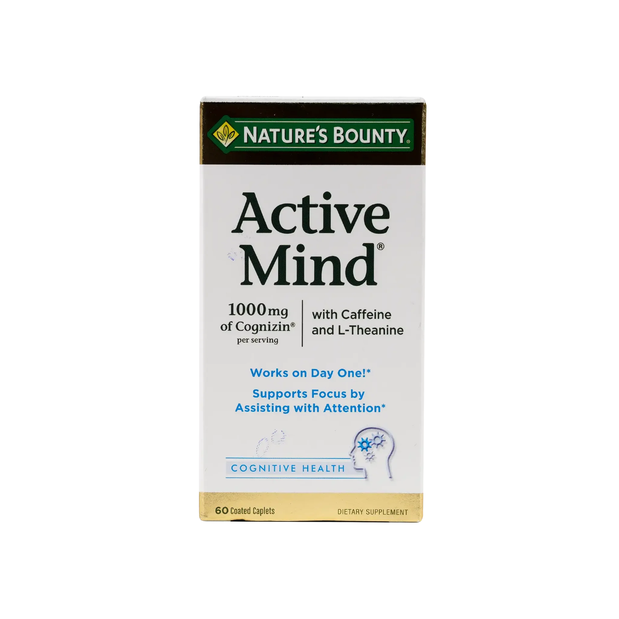 Natures Bounty Active Mind 1000mg 60 Tablets