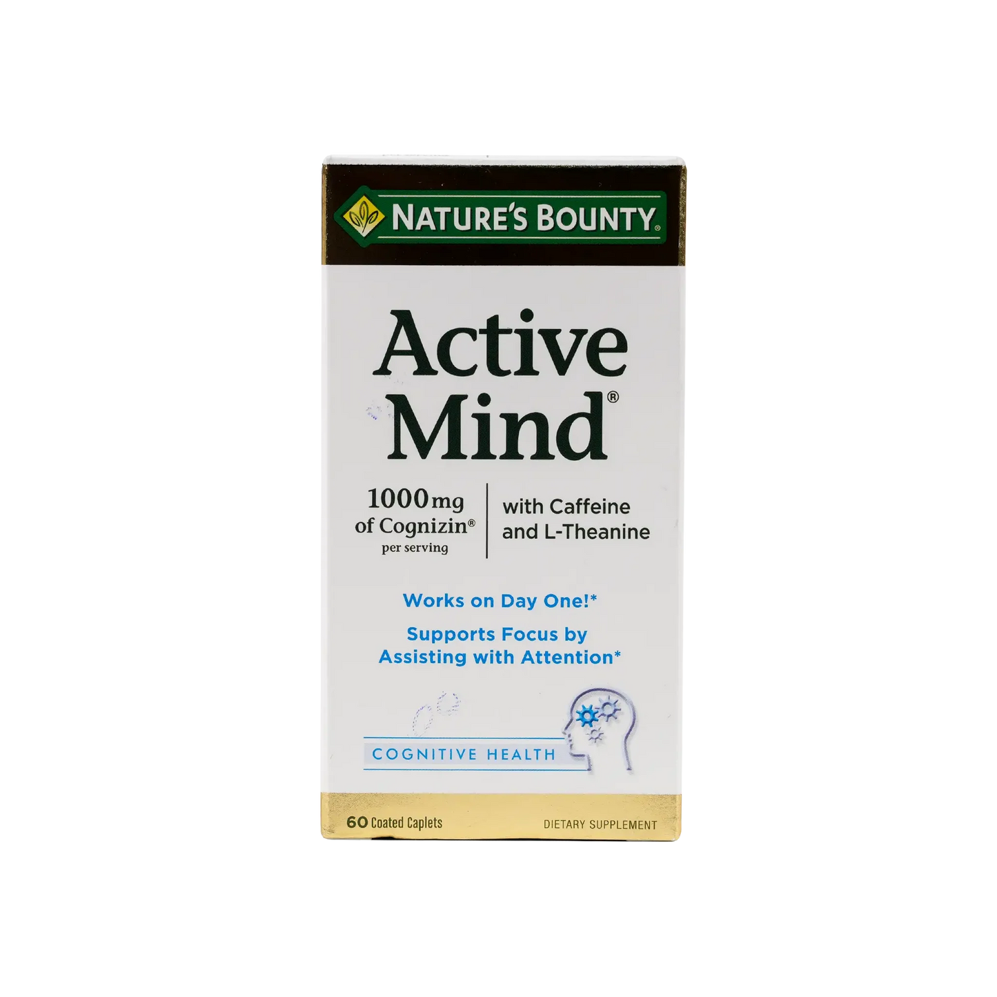 Natures Bounty Active Mind 1000mg 60 Tablets