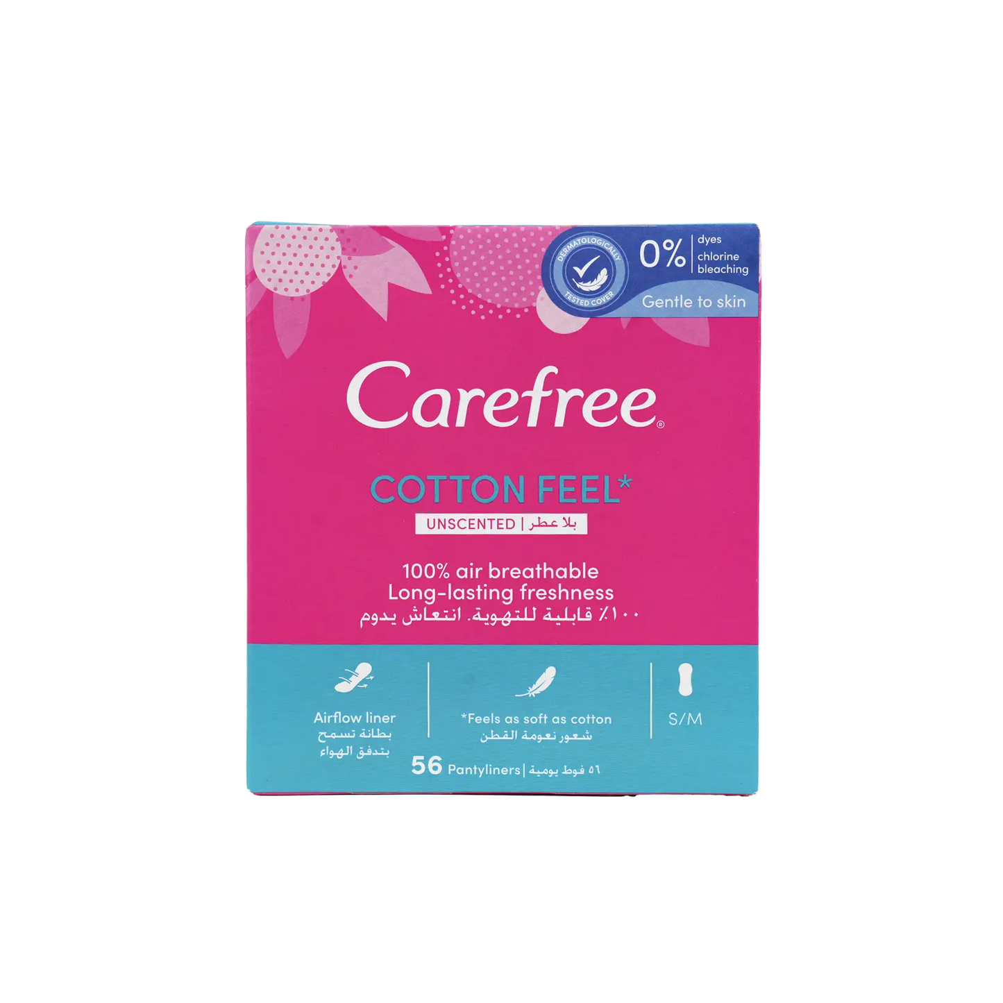 Carefree Cotton Feel 56Pcs-Unscented