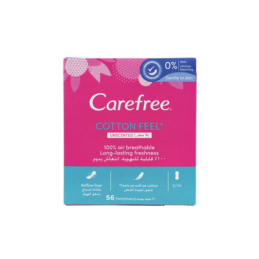Carefree Cotton Feel 56Pcs-Unscented