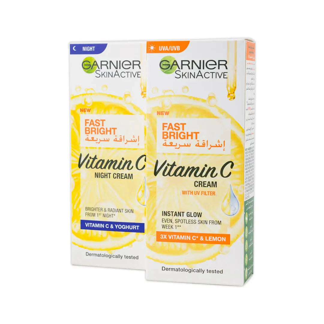 مجموعة كريم النهار والليل فاست برايت من غارنييه