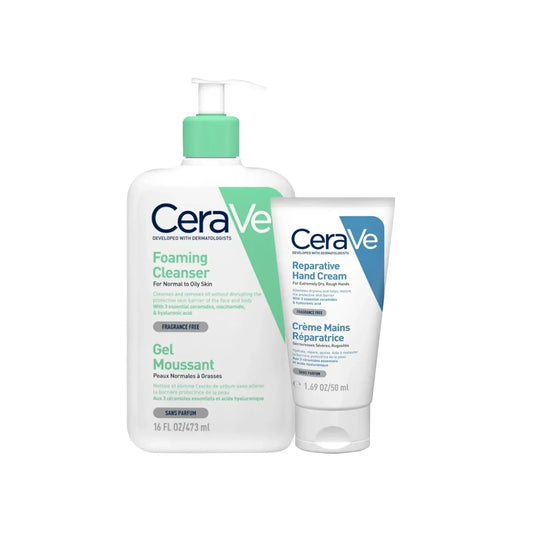 Cerave Foaming Cleanser Gel Moussant 473ml+Hand Cream50mFree