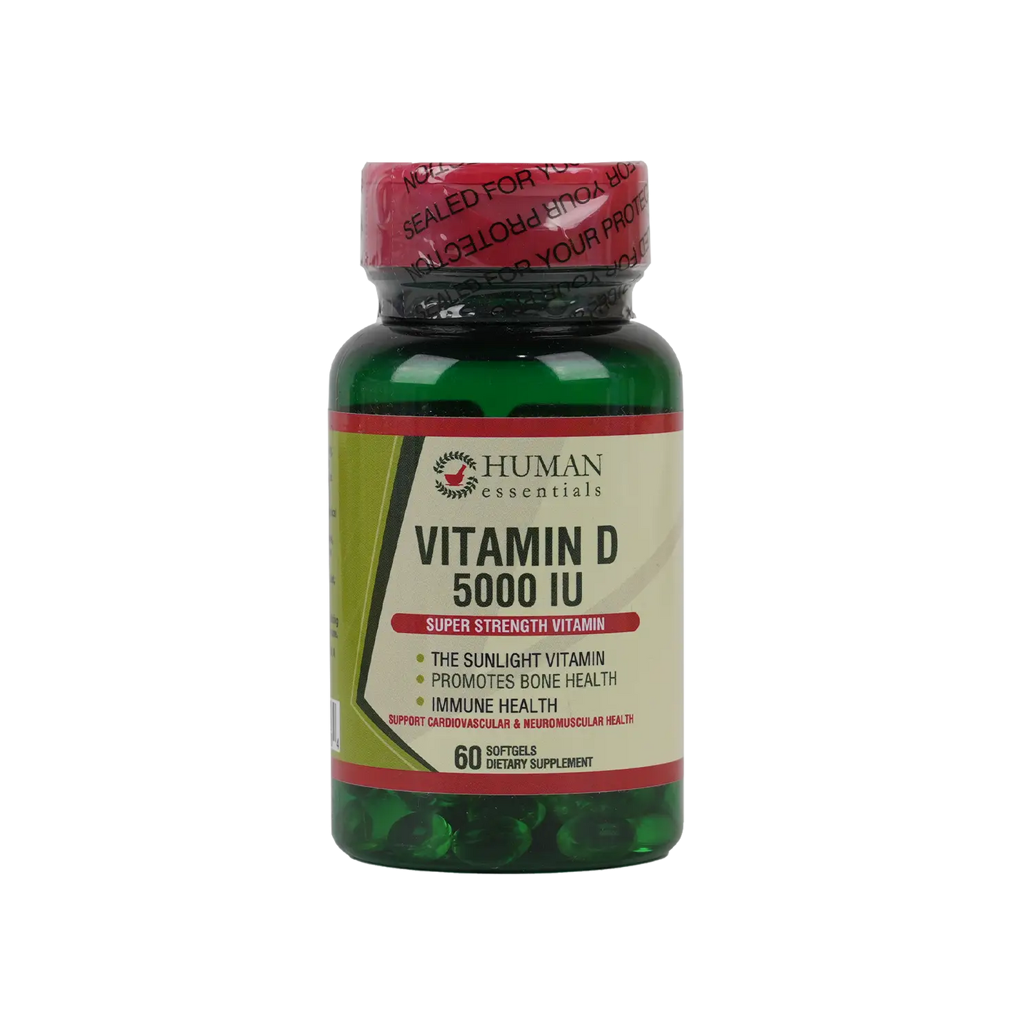 Human Essentials Vitamin-D 5000 Iu 60 Softgels
