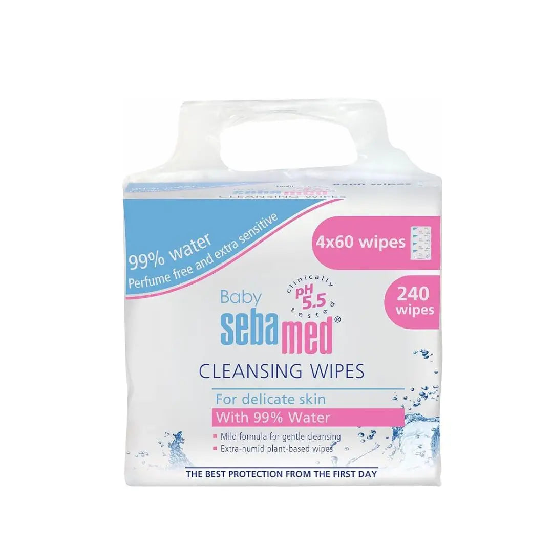 Sebamed Baby Cleansing Wipes With 99% Water 4X60Wipes