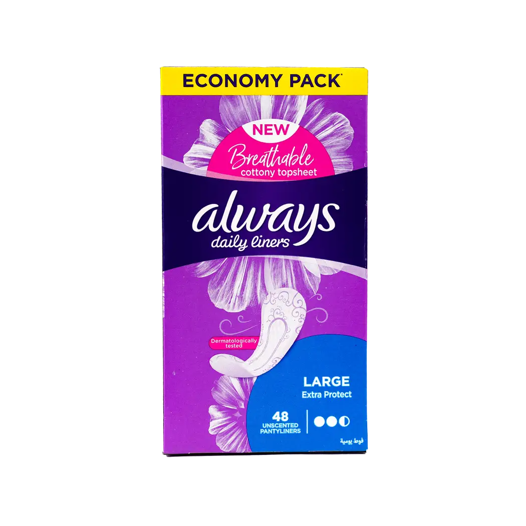 Always Daily Liners Large 48 pads
