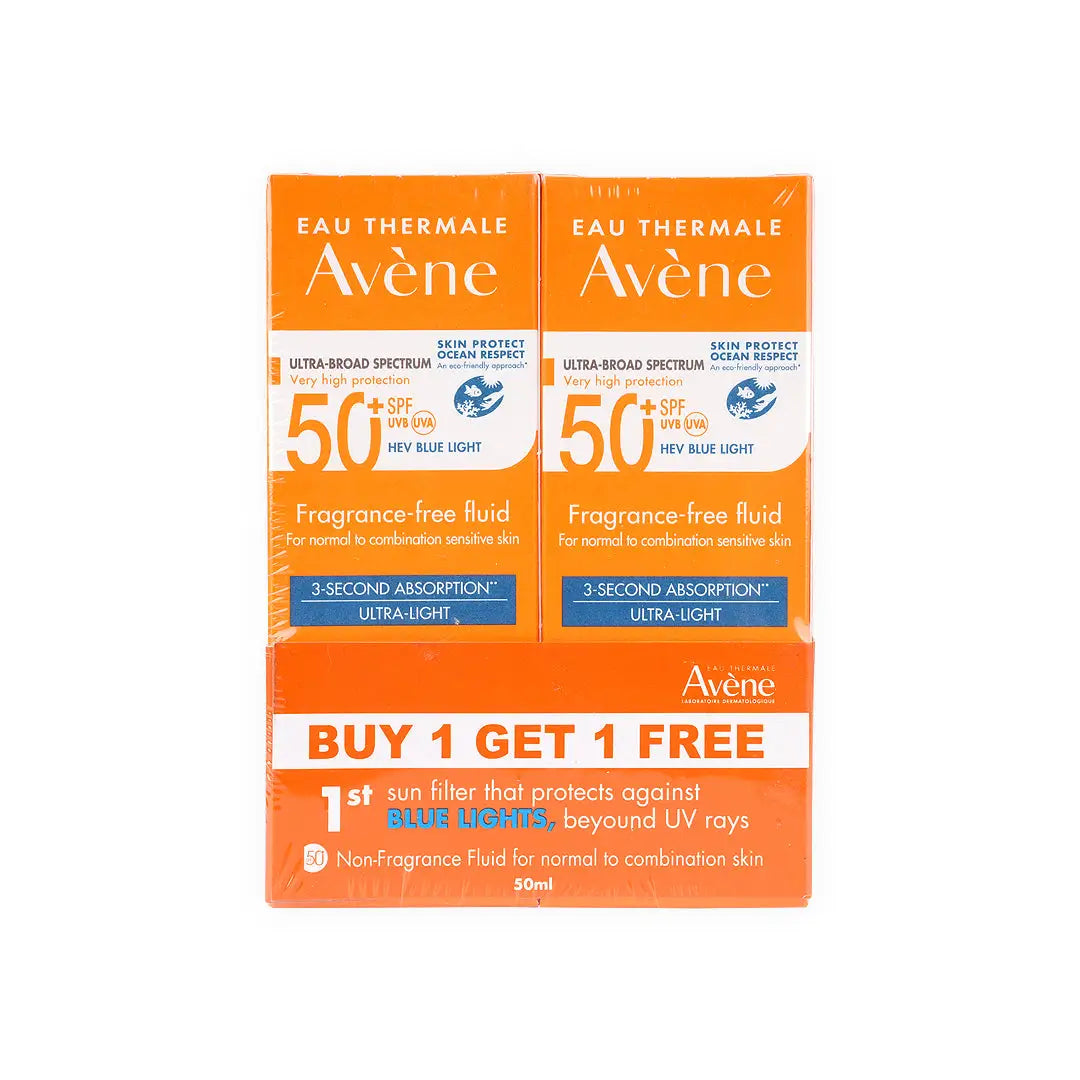 Avene V.H Protection SPF50+ Fragrance Free Fluid 50ml (1+1)
