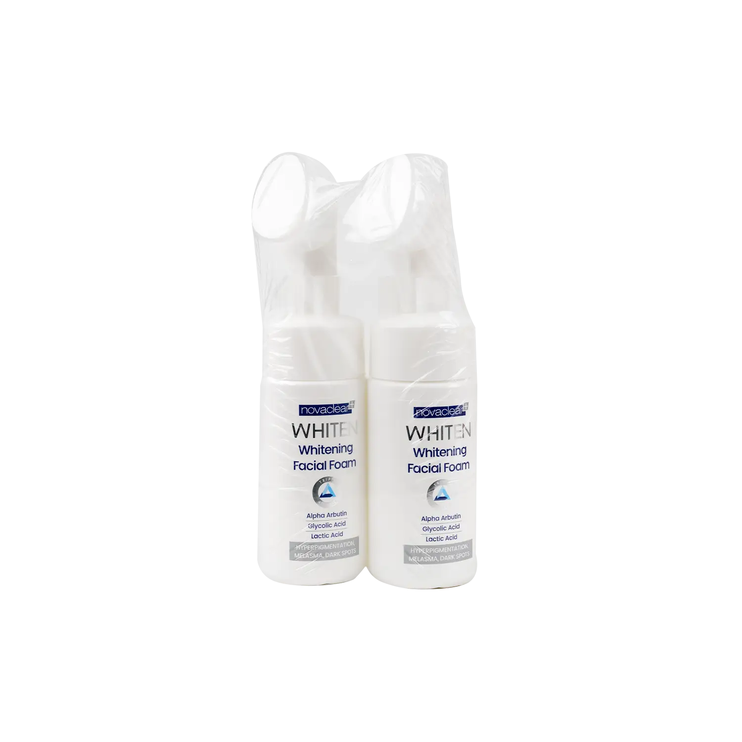 رغوة تبييض الوجه نوفاكلير 100 مل، قطعتان