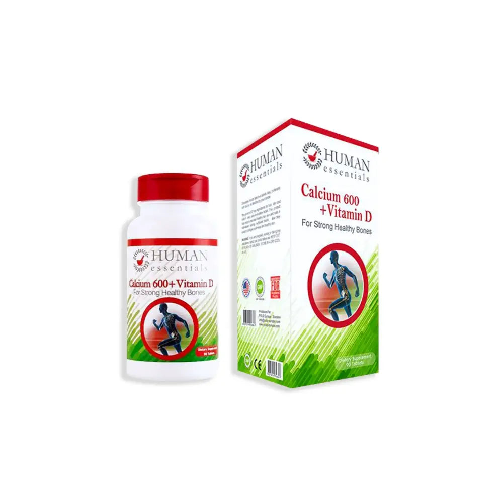 Human Essentials Calcium 600+Vitamin D 90Tab