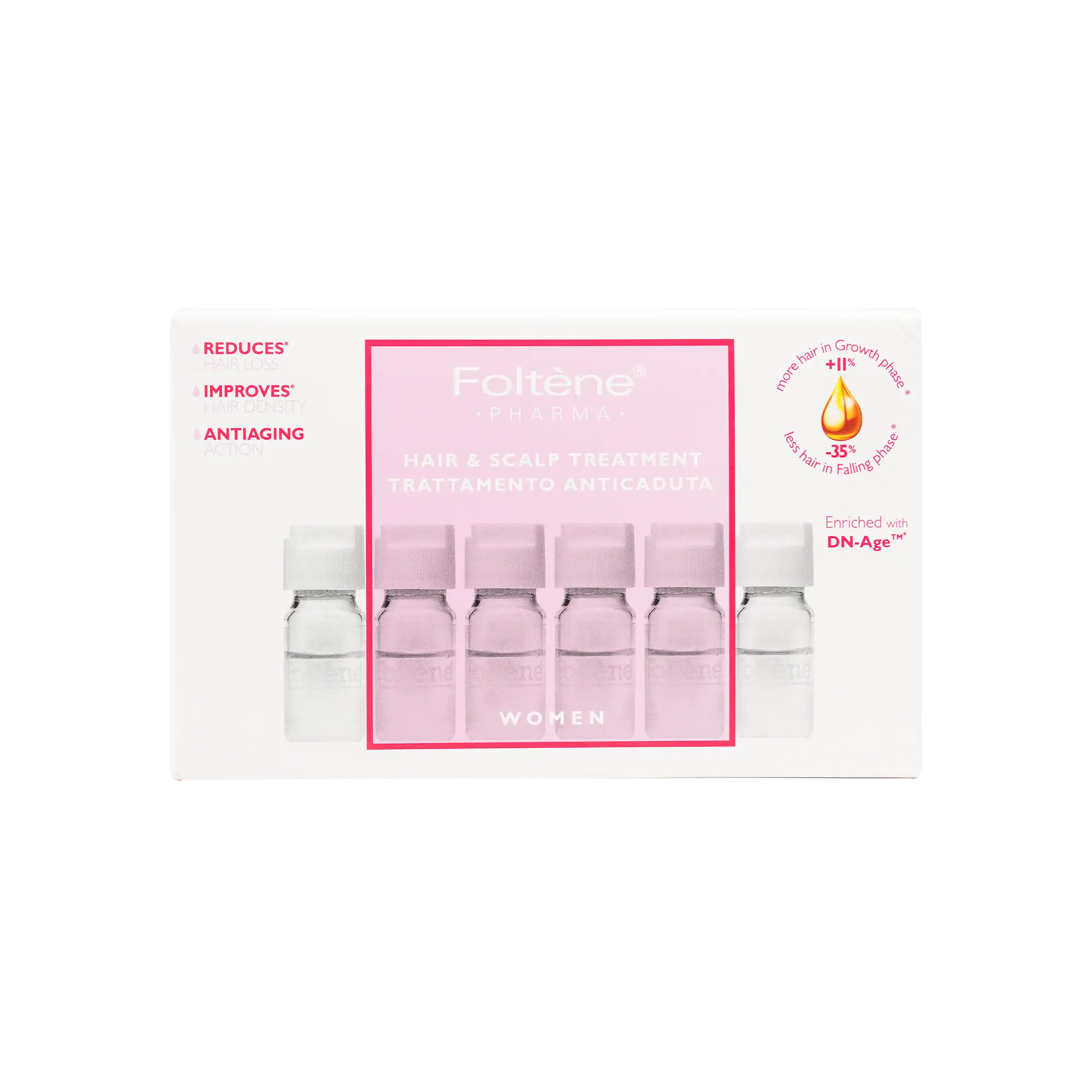 علاج فولتين للشعر وفروة الرأس للنساء ١٢ قارورة × ٦ مل