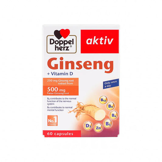 Doppelherz Aktiv Ginseng+Vitamin D 60 Capsules