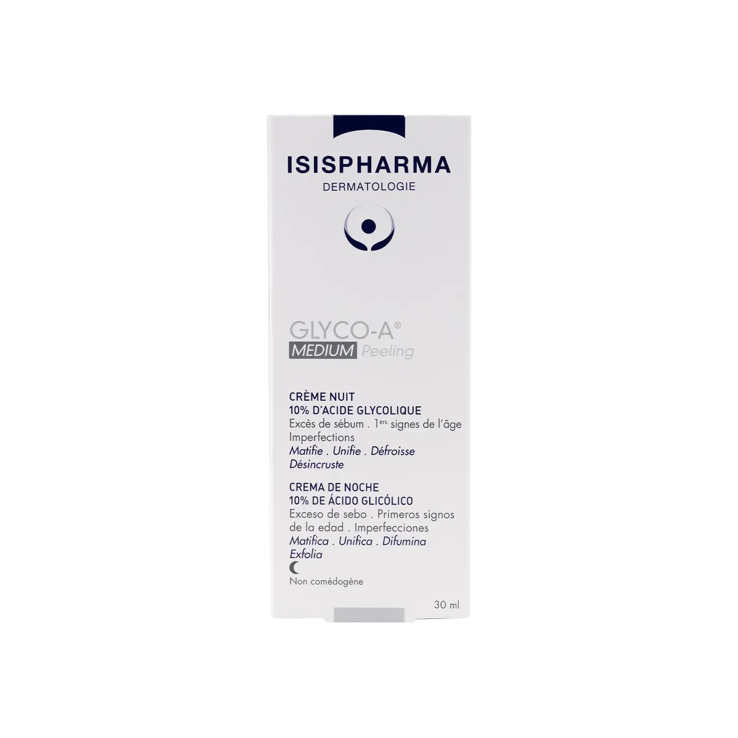 كريم الليل ISIS Pharma Glyco-A متوسط ​​التقشير 10% 30 مل