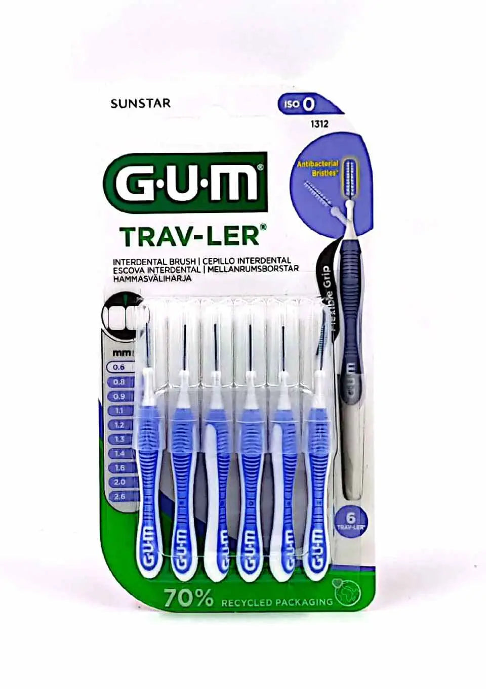 GUM Trav-Ler Interdental Brush 0.6mm 6pcs
