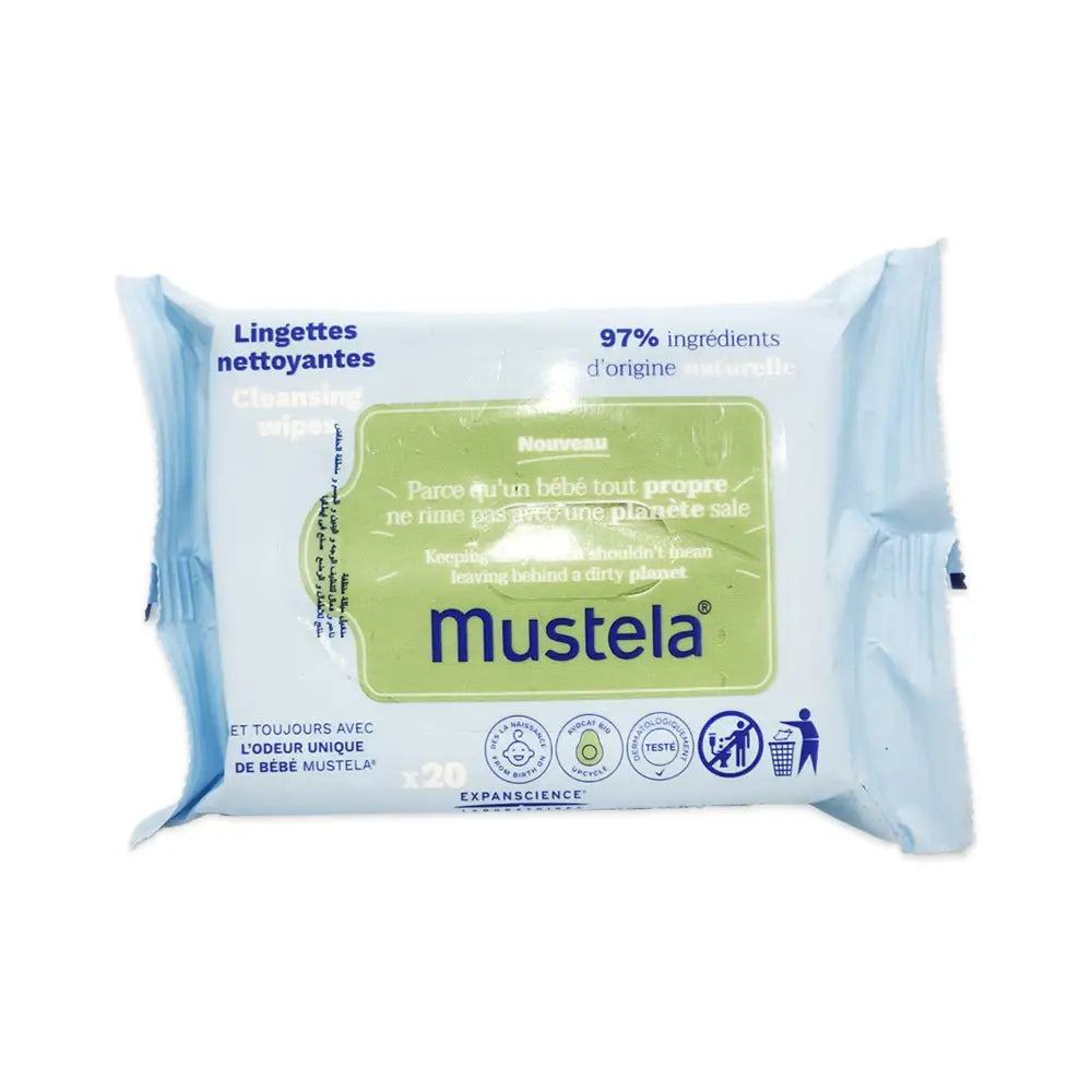 Mustela Baby Cleansing Wipes 20Pcs