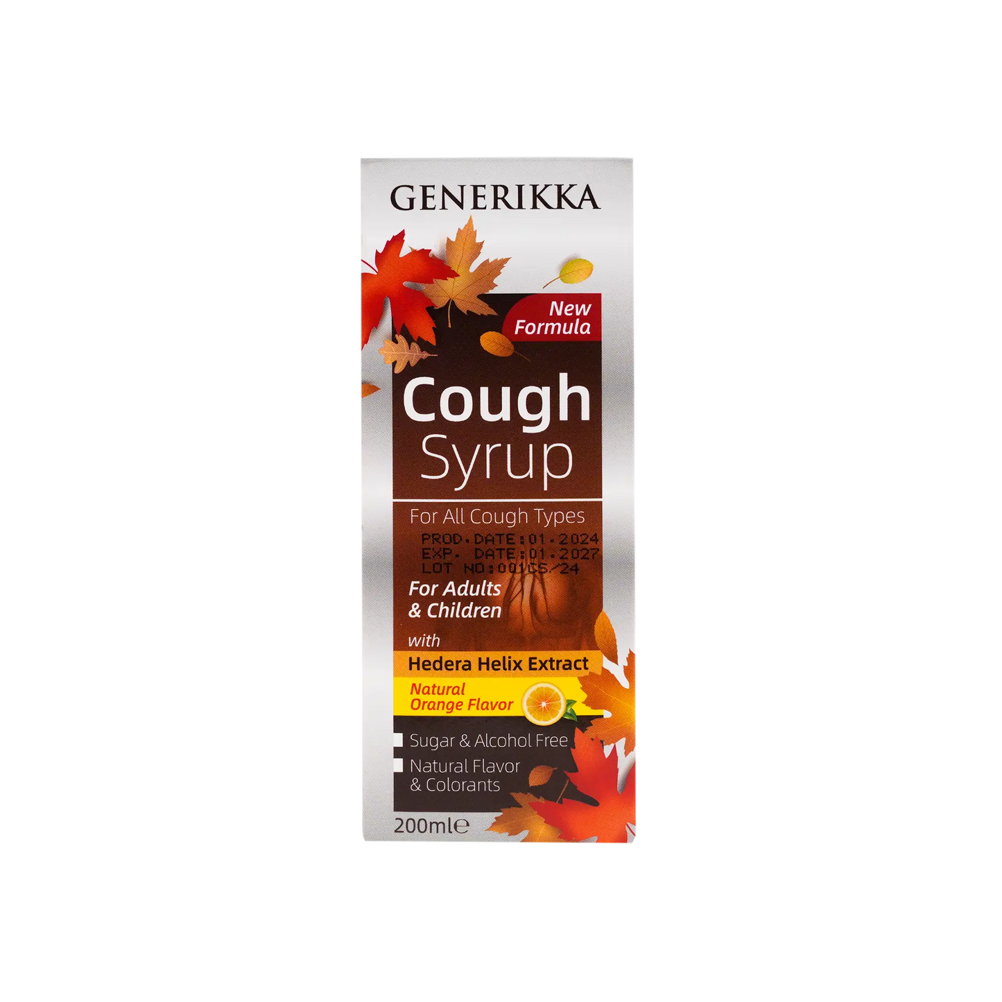 Generikka Cough Syrup 200Ml-Orange Flavor