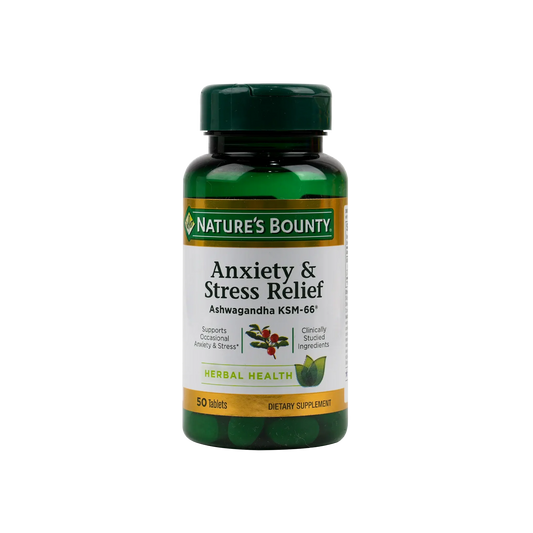Natures Bounty Anxiety & Stress Relief 50 Tablets