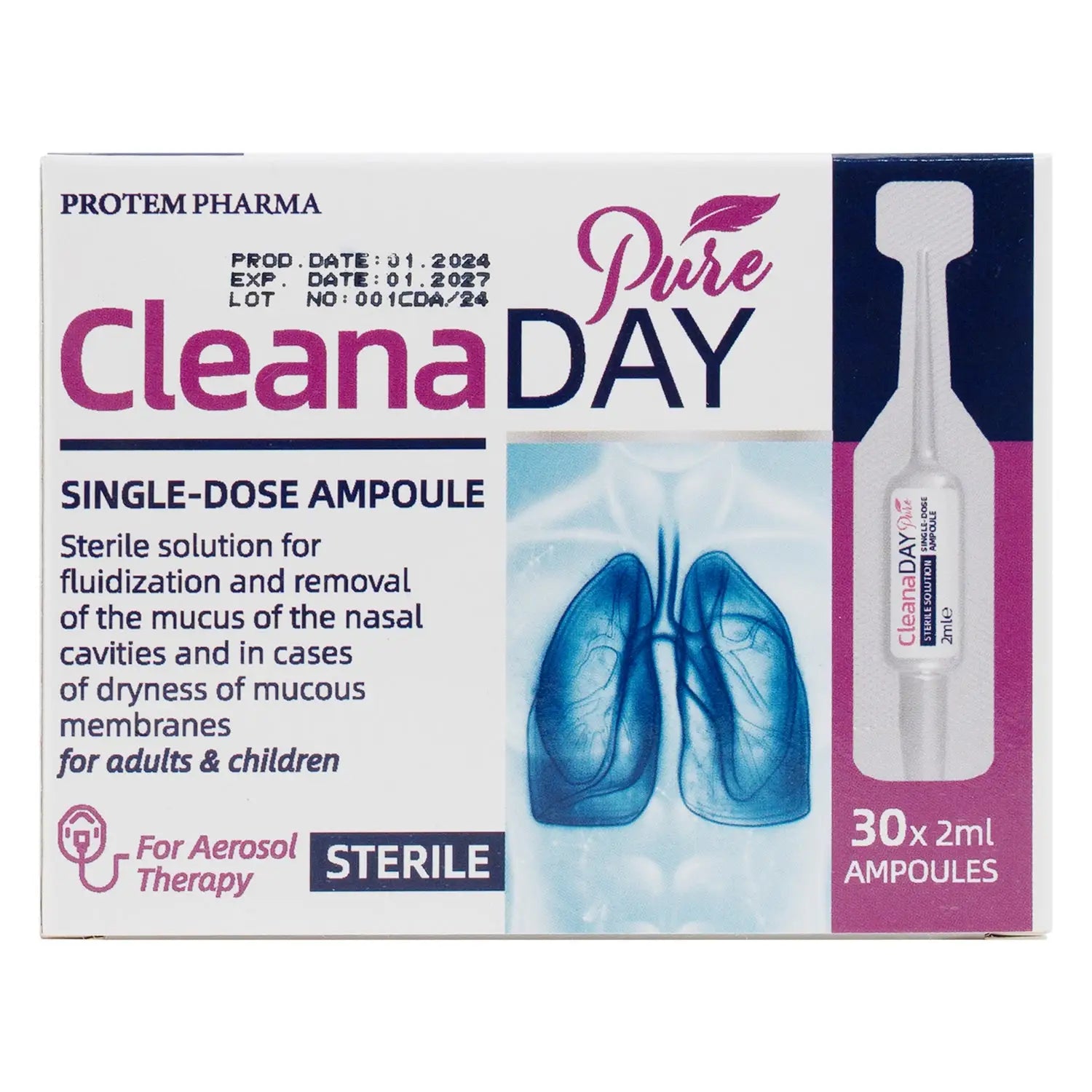 محلول كلينا داي بيور ٢ مل × ٣٠ أمبولة