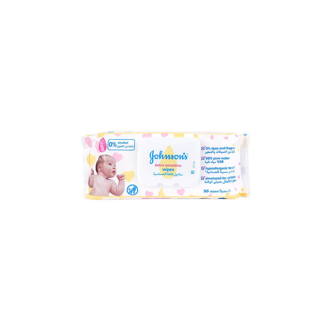 Johnson's Baby Extra Sensitive Wipes 56Pcs