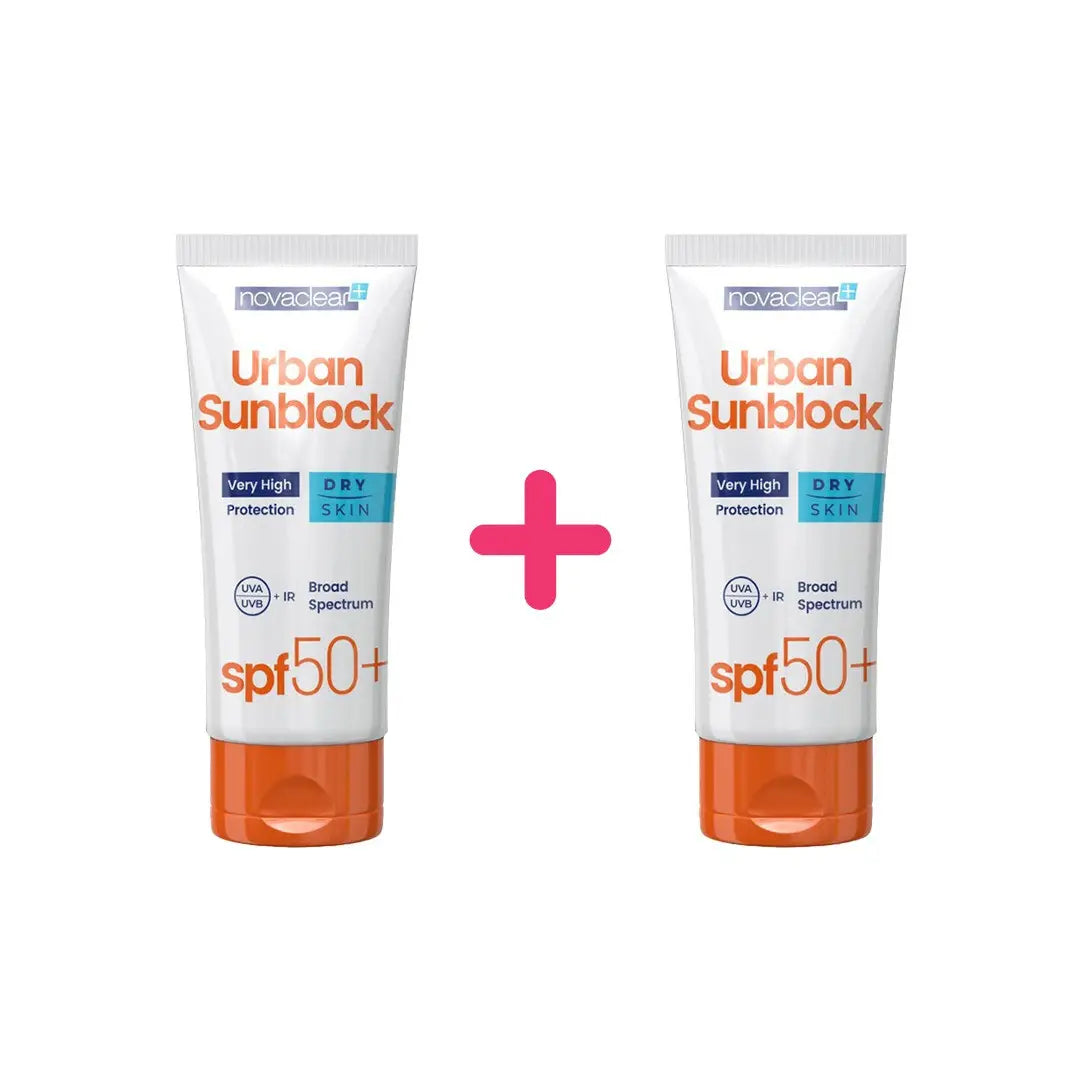Novaclear Urban Sunblock SPF50+ Dry Skin 1+1 40Ml