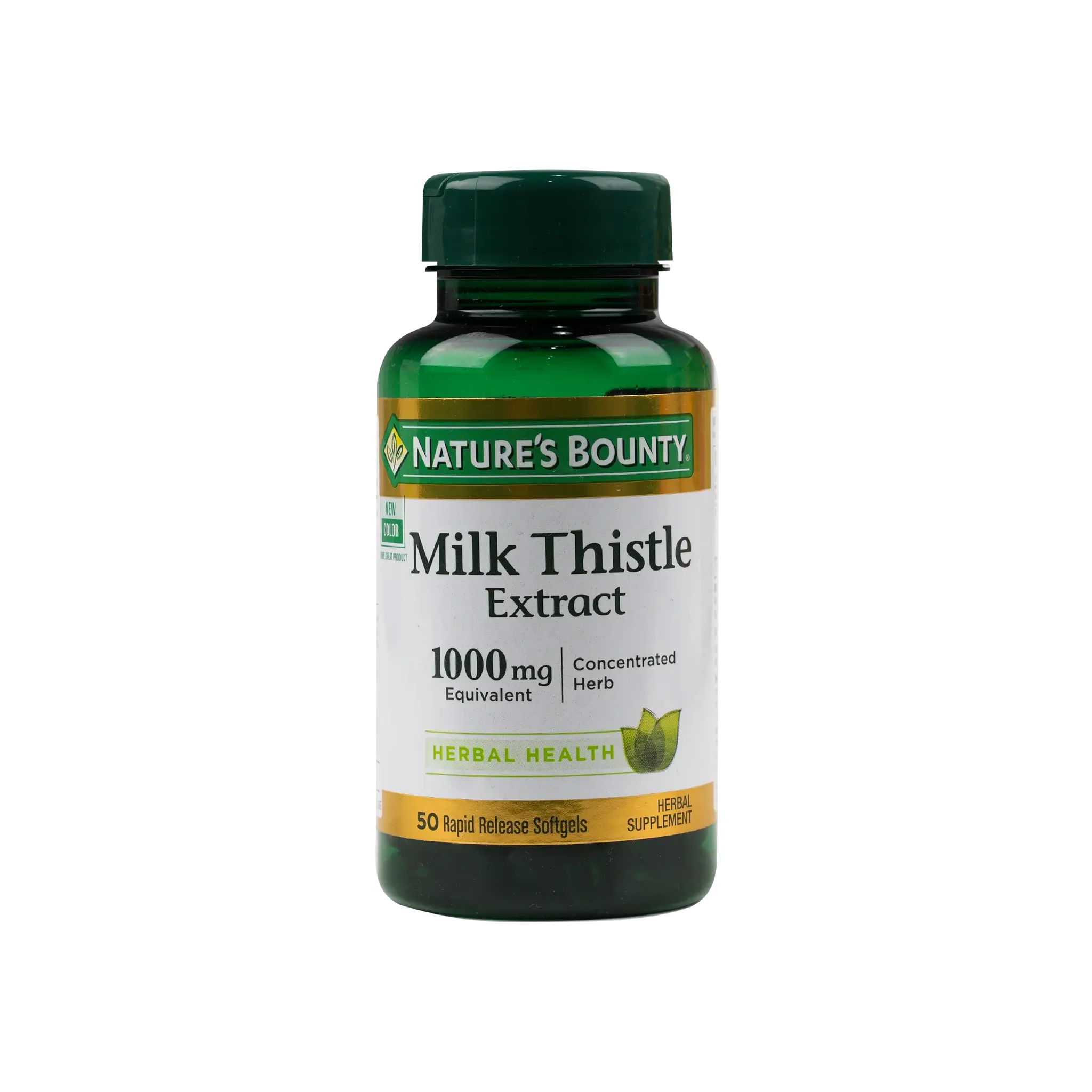 مستخلص شوك الحليب من نيتشرز باونتي، 1000 ملجم، 50 كبسولة هلامية