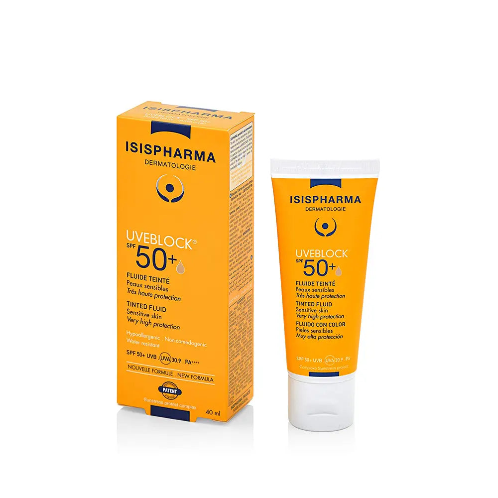 سائل ملون من ISIS Pharma UVeblock SPF50+، 40 مل - متوسط