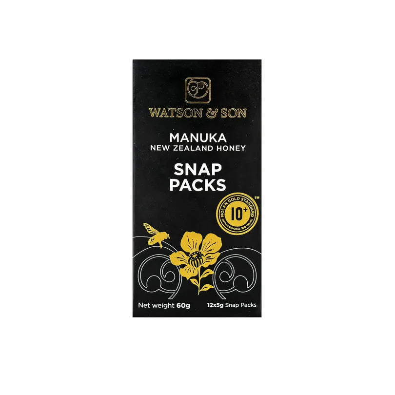 Watson & Son Manuka Honey Snap Packs 10+ MGS 12x5 g